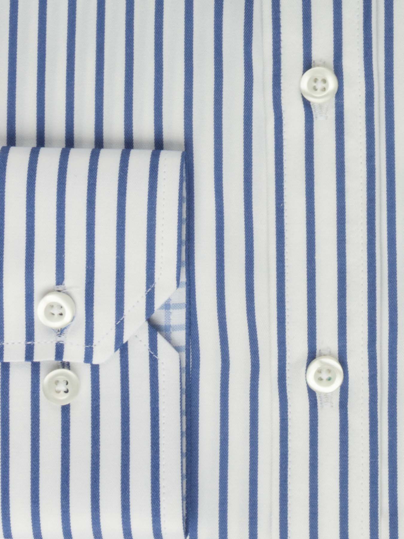 پیراهن آستین بلند آبی راه راه ال سی من 69