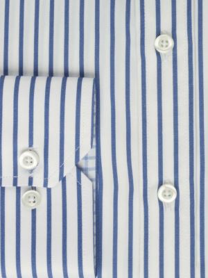 پیراهن آستین بلند آبی راه راه ال سی من 69