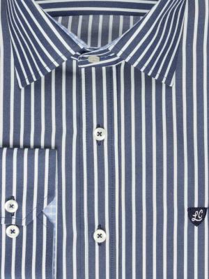 پیراهن آستین بلند سرمه ای راه راه ال سی من 66