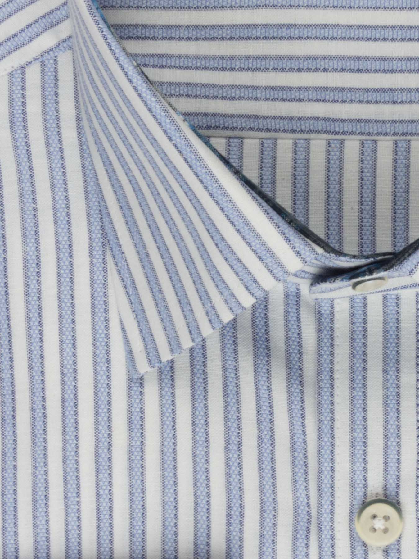 پیراهن آستین بلند آبی راه راه ال سی من 66