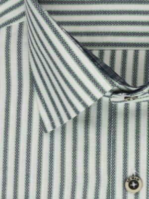 پیراهن آستین بلند راه راه سبز ال سی من 66