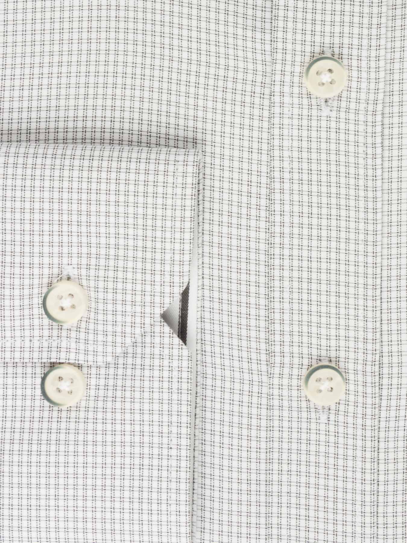 پیراهن آستین بلند چهارخانه سفید ال سی من 76