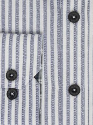 پیراهن آستین بلند آبی تیره راه راه ال سی من 68