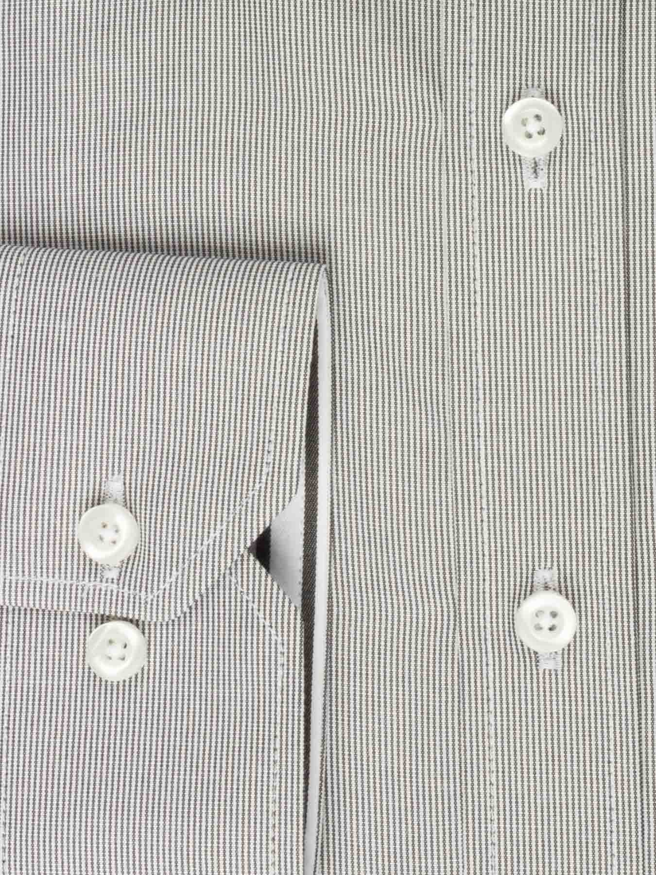 پیراهن آستین بلند راه راه طوسی ال سی من 66