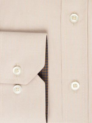 پیراهن آستین بلند راه راه ریز کرم ال سی من 76