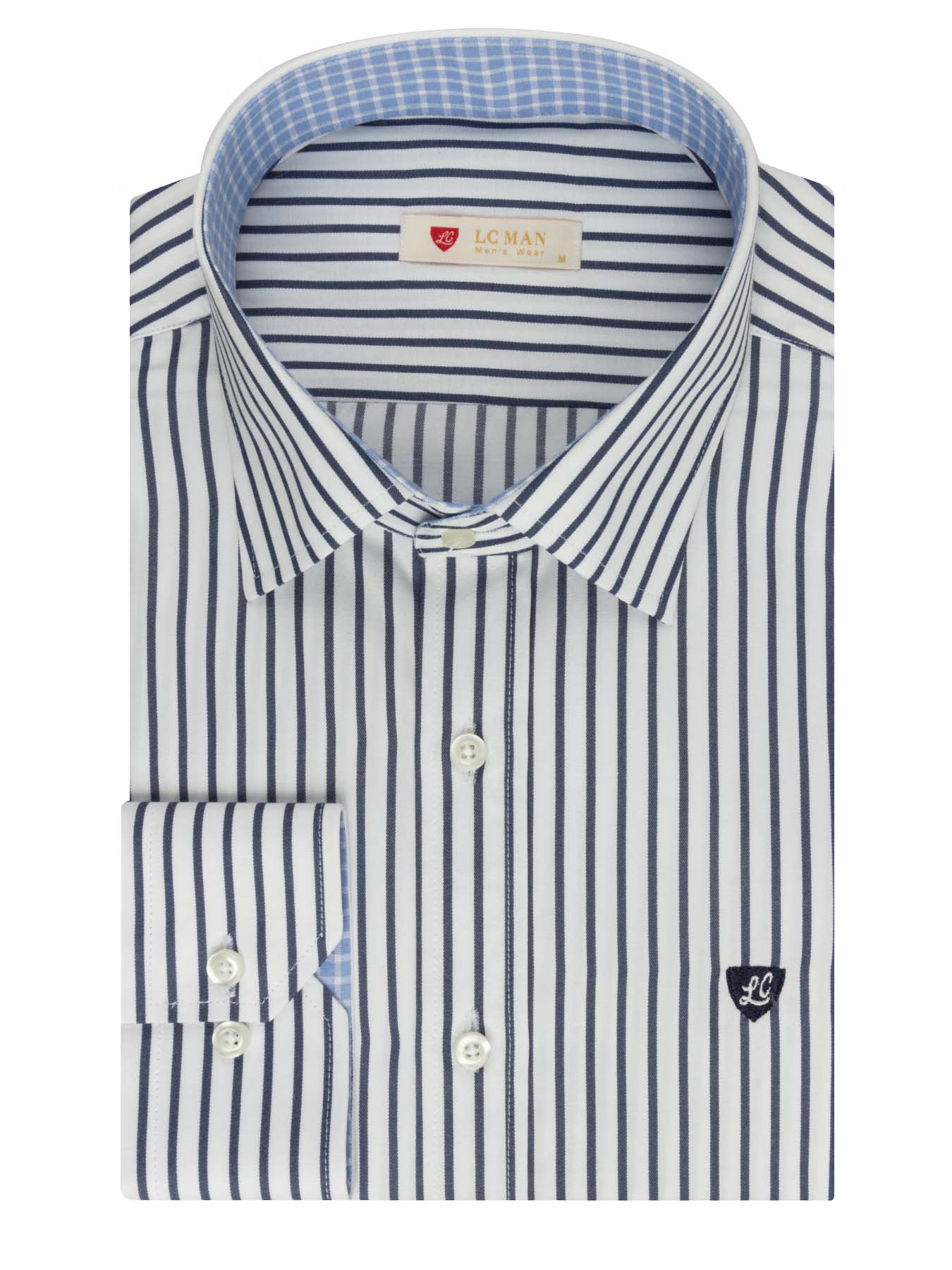 پیراهن آستین بلند راه راه سفید ال سی من 66