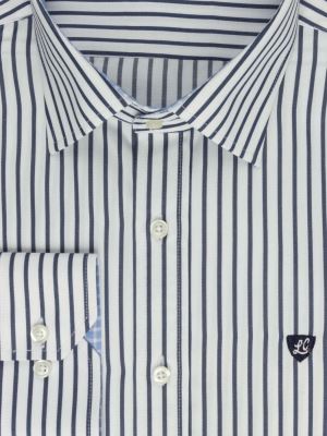 پیراهن آستین بلند راه راه سفید ال سی من 66