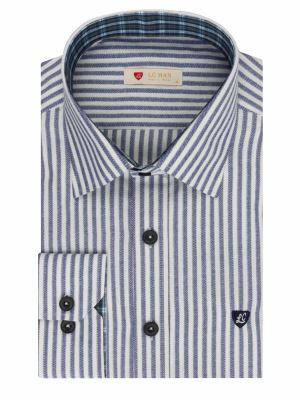 پیراهن آستین بلند آبی راه راه ال سی من 69