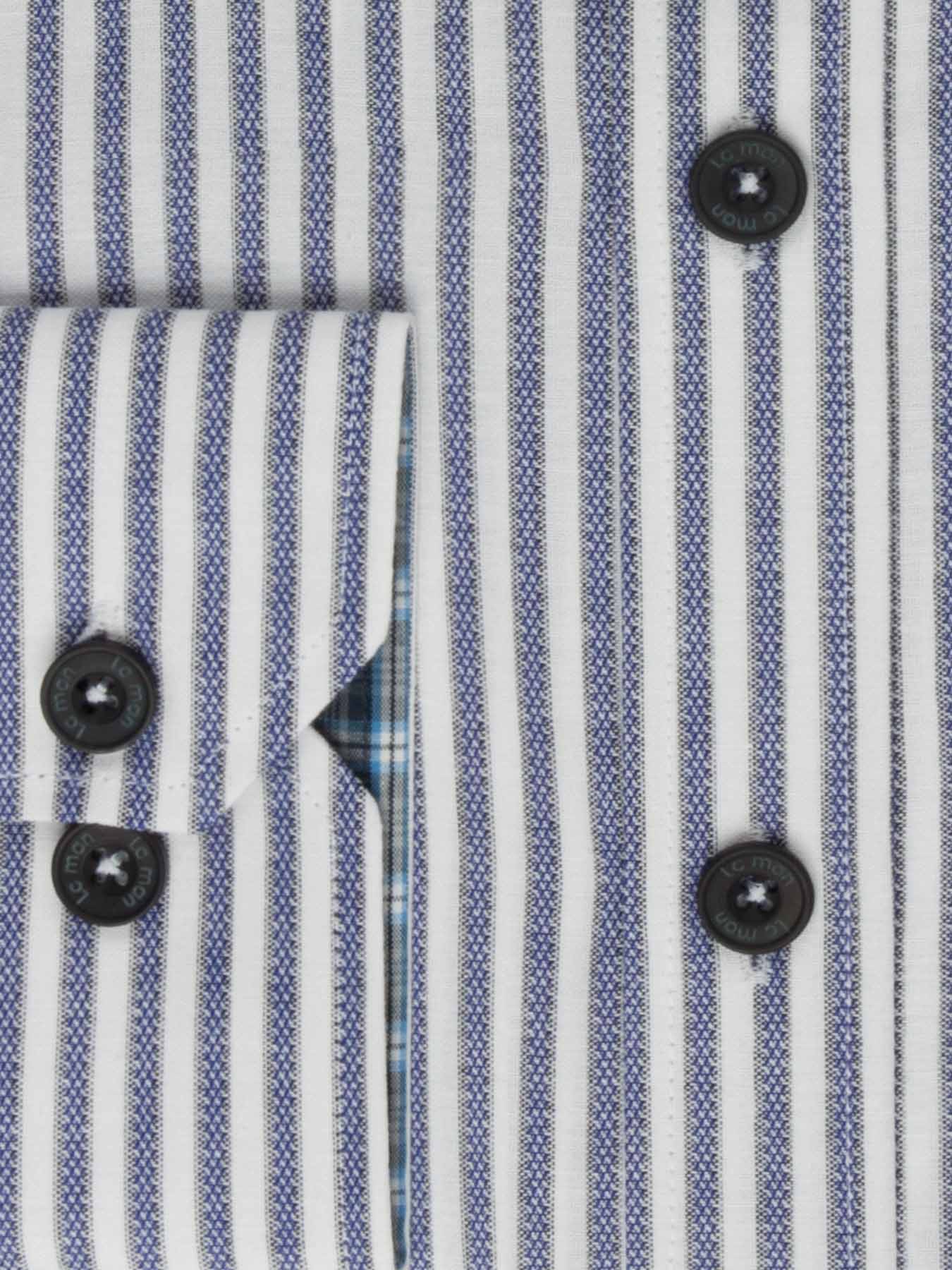 پیراهن آستین بلند آبی راه راه ال سی من 69