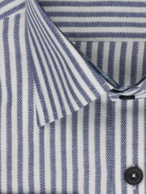 پیراهن آستین بلند آبی راه راه ال سی من 69