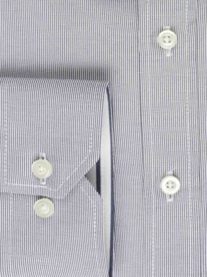 پیراهن راه راه ریز سرمه ای ال سی من 66