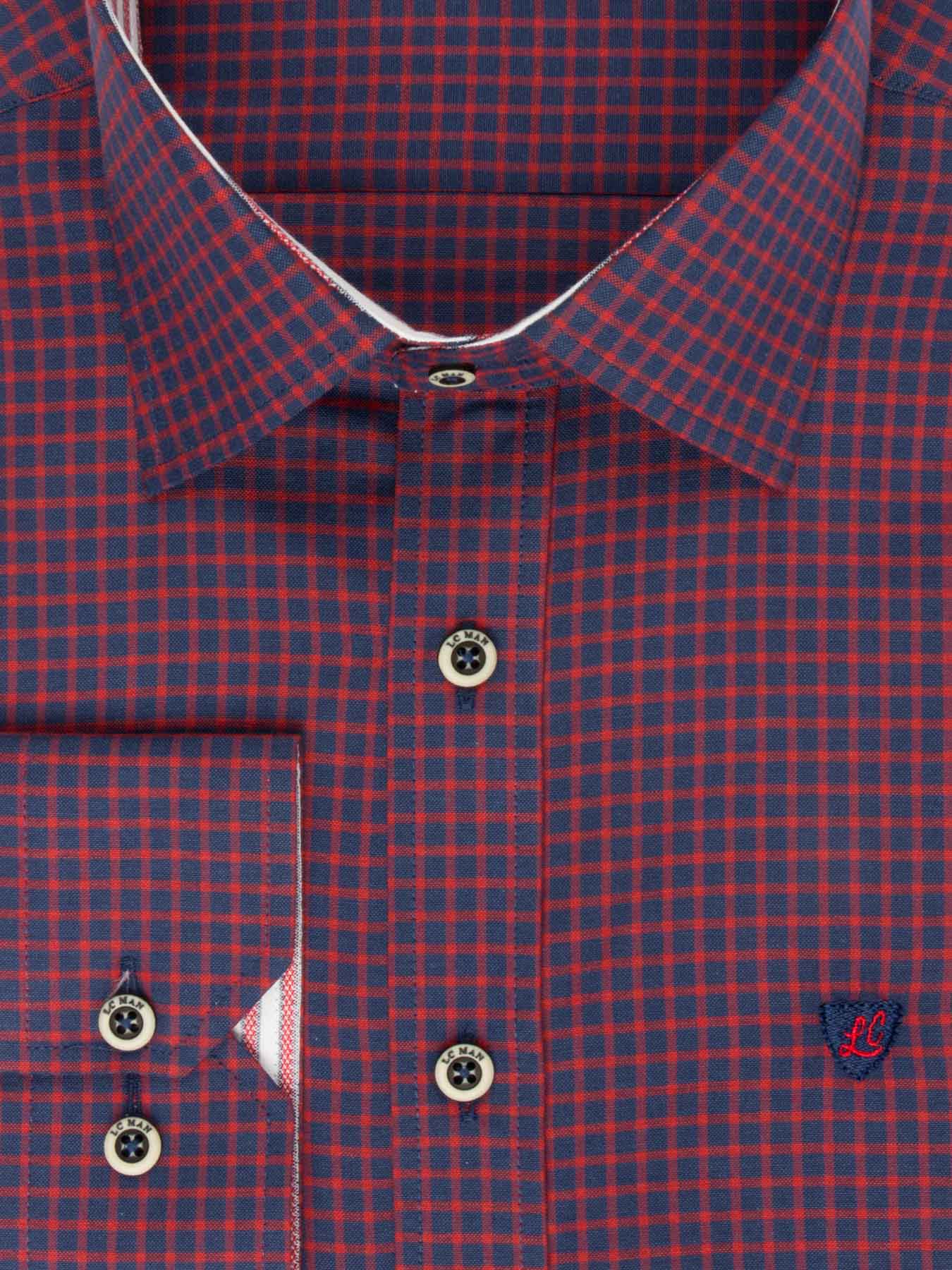 پیراهن قرمز چهارخانه ال سی من 66