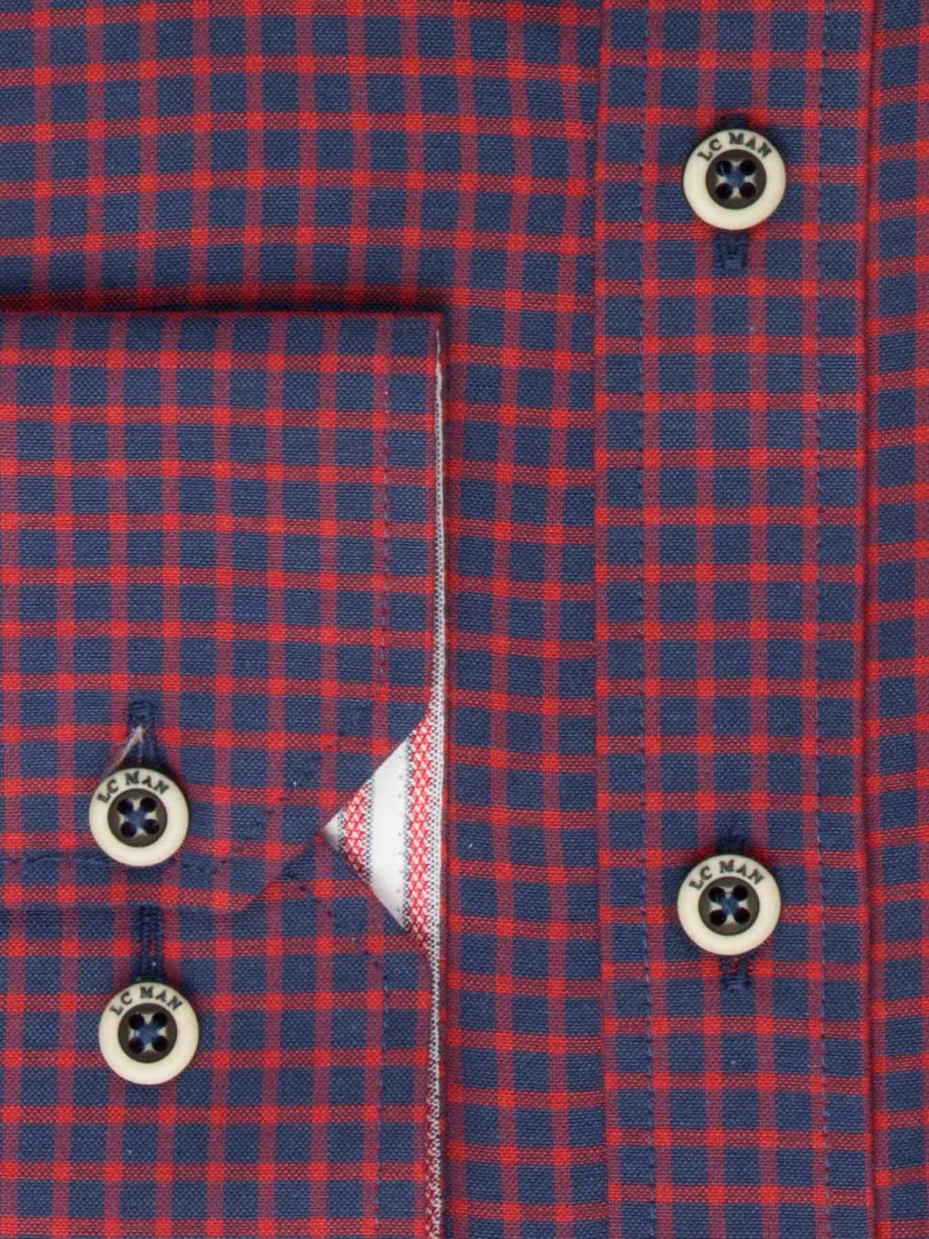 پیراهن قرمز چهارخانه ال سی من 66