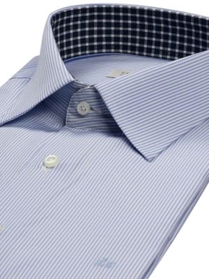 پیراهن آبی راه راه ال سی من