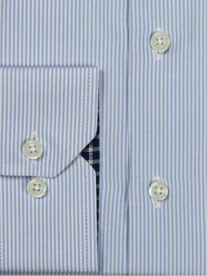 پیراهن آبی راه راه ال سی من