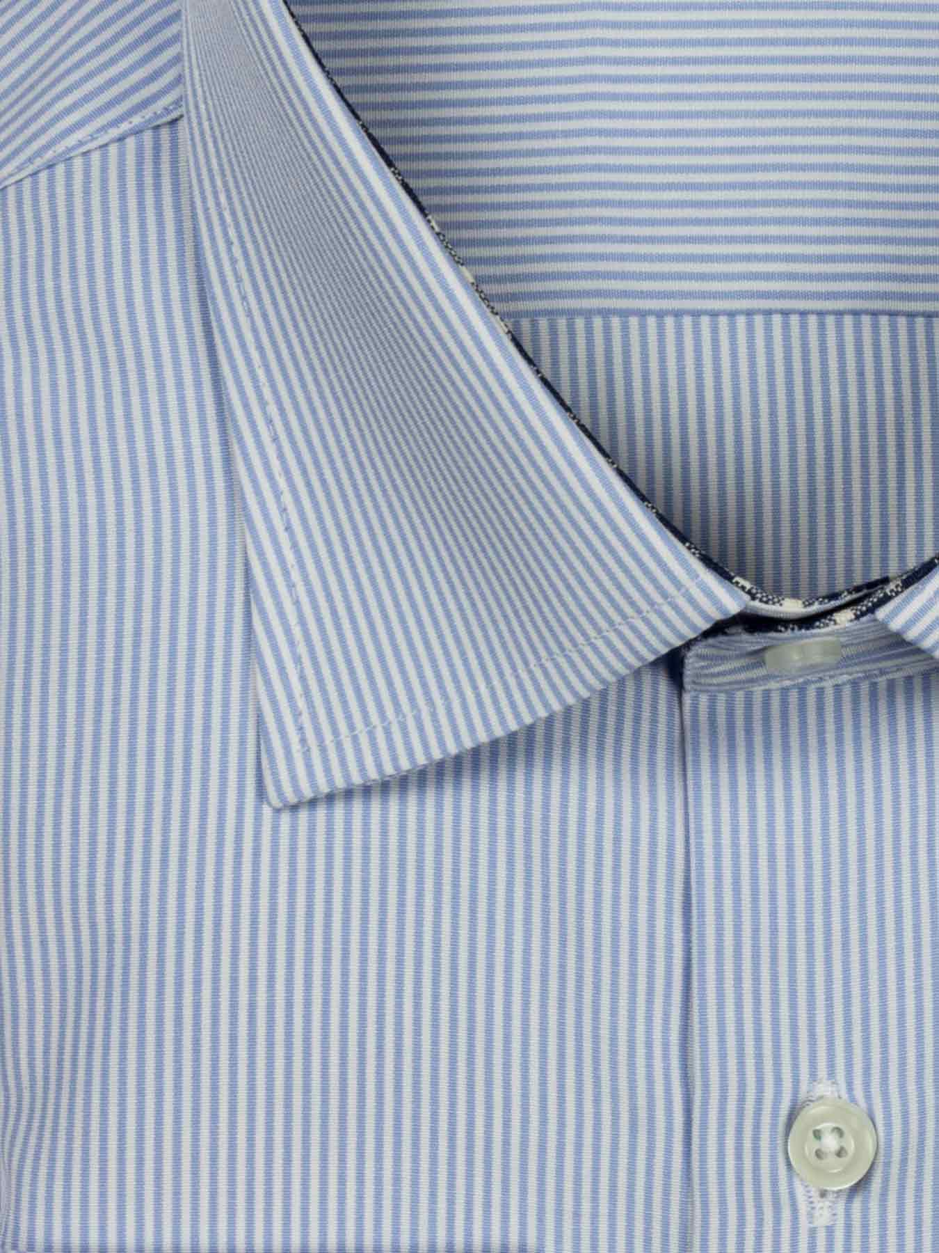 پیراهن آبی راه راه ال سی من