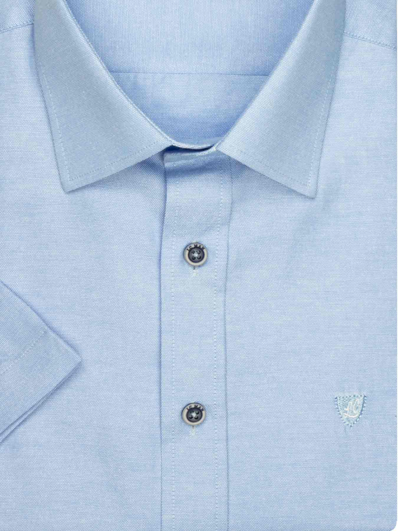 پیراهن آستین کوتاه  آبی ساده ال سی من 15