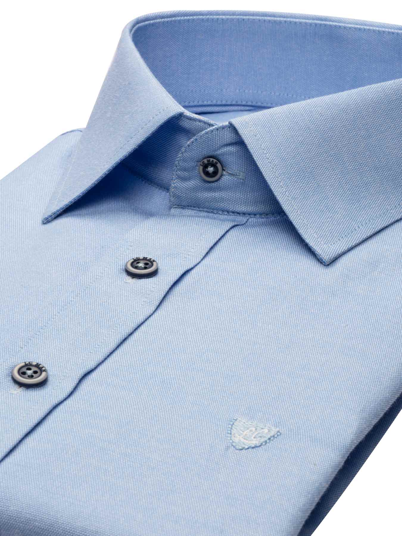 پیراهن آستین کوتاه  آبی ساده ال سی من 15