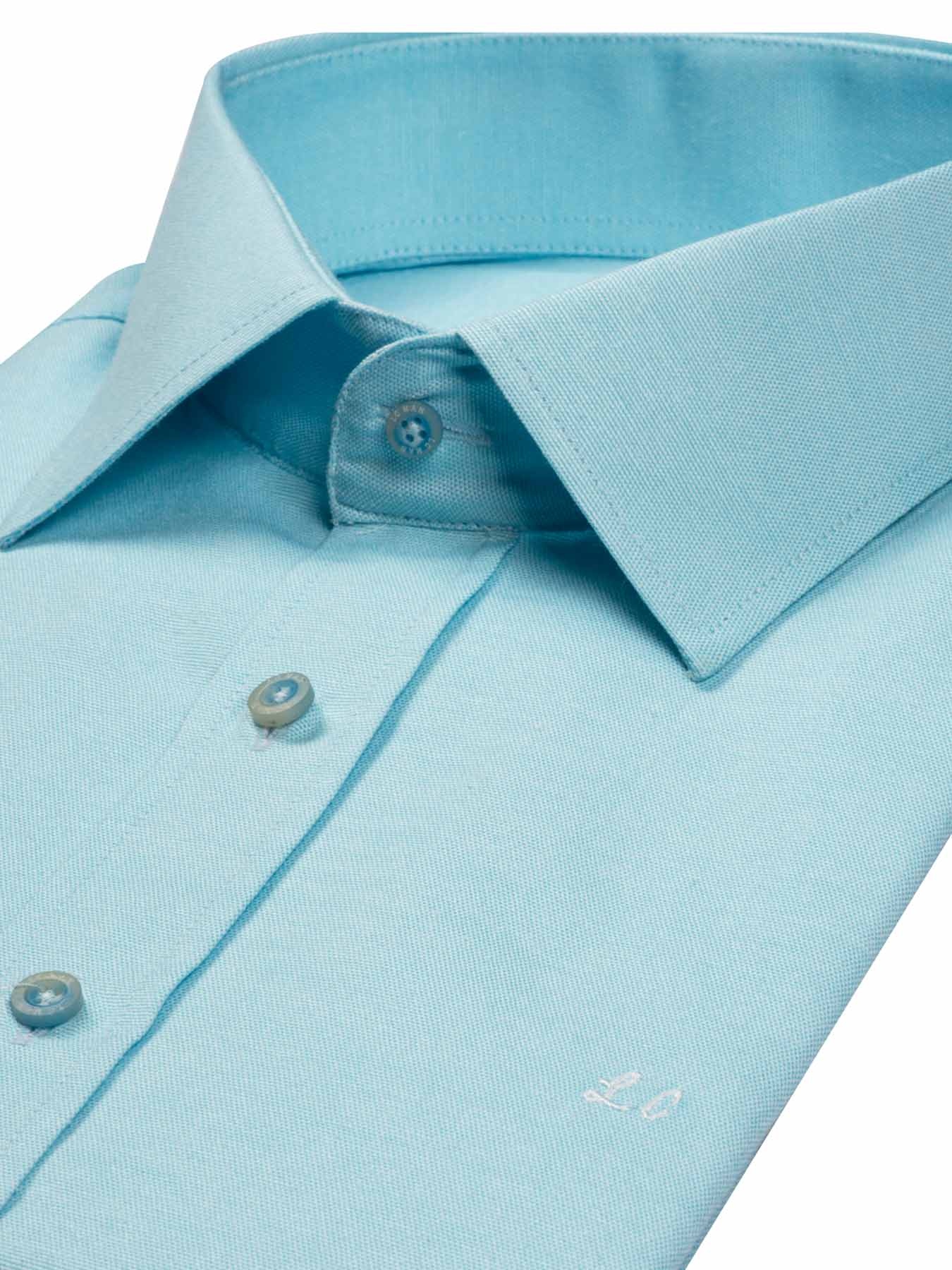 پیراهن آستین کوتاه آبی ساده ال سی من 10