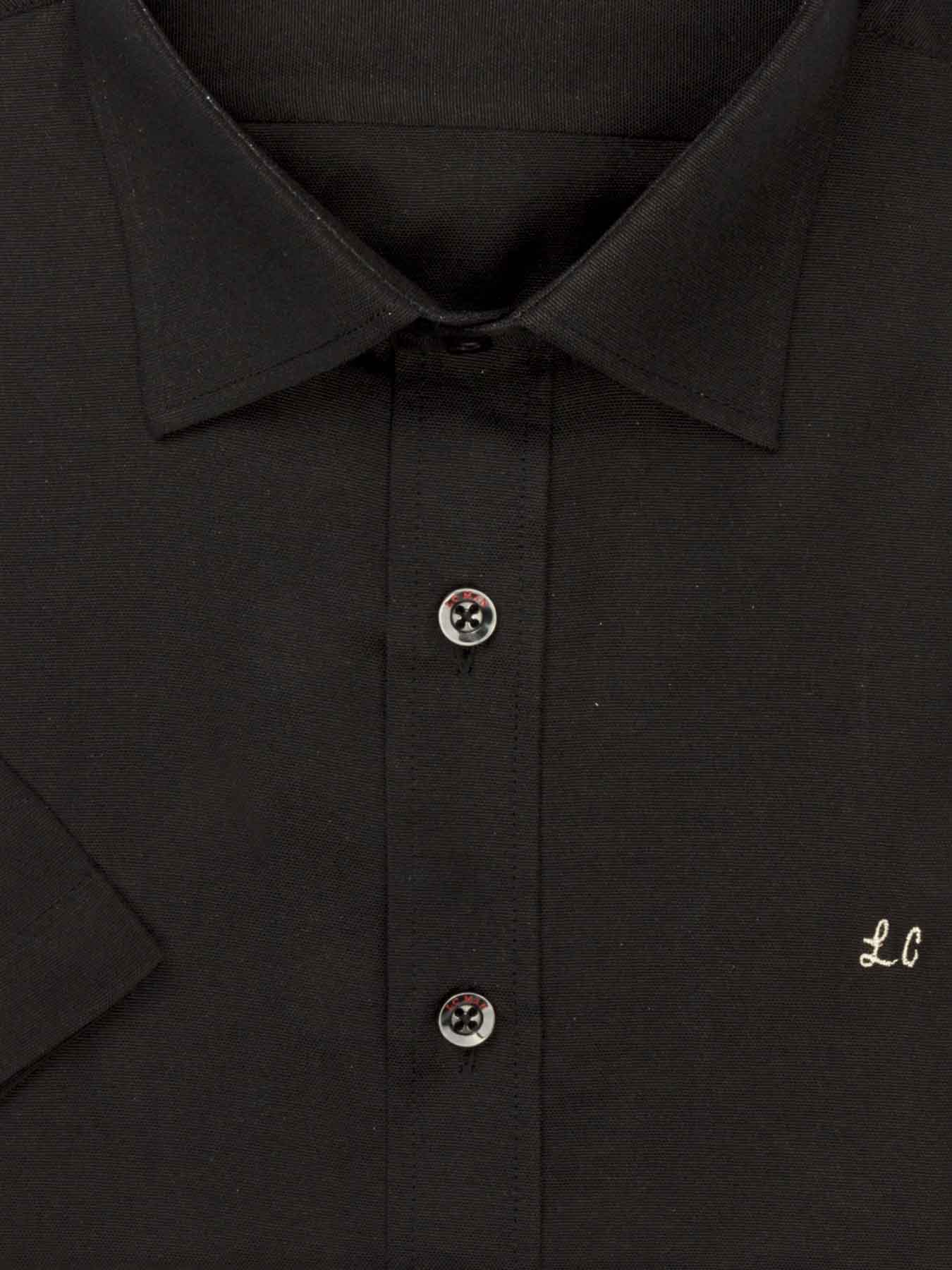 پیراهن آستین کوتاه مشکی ساده ال سی من 74