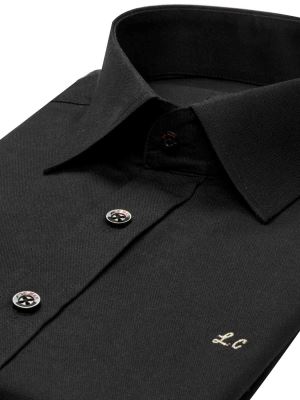 پیراهن آستین کوتاه مشکی ساده ال سی من 74