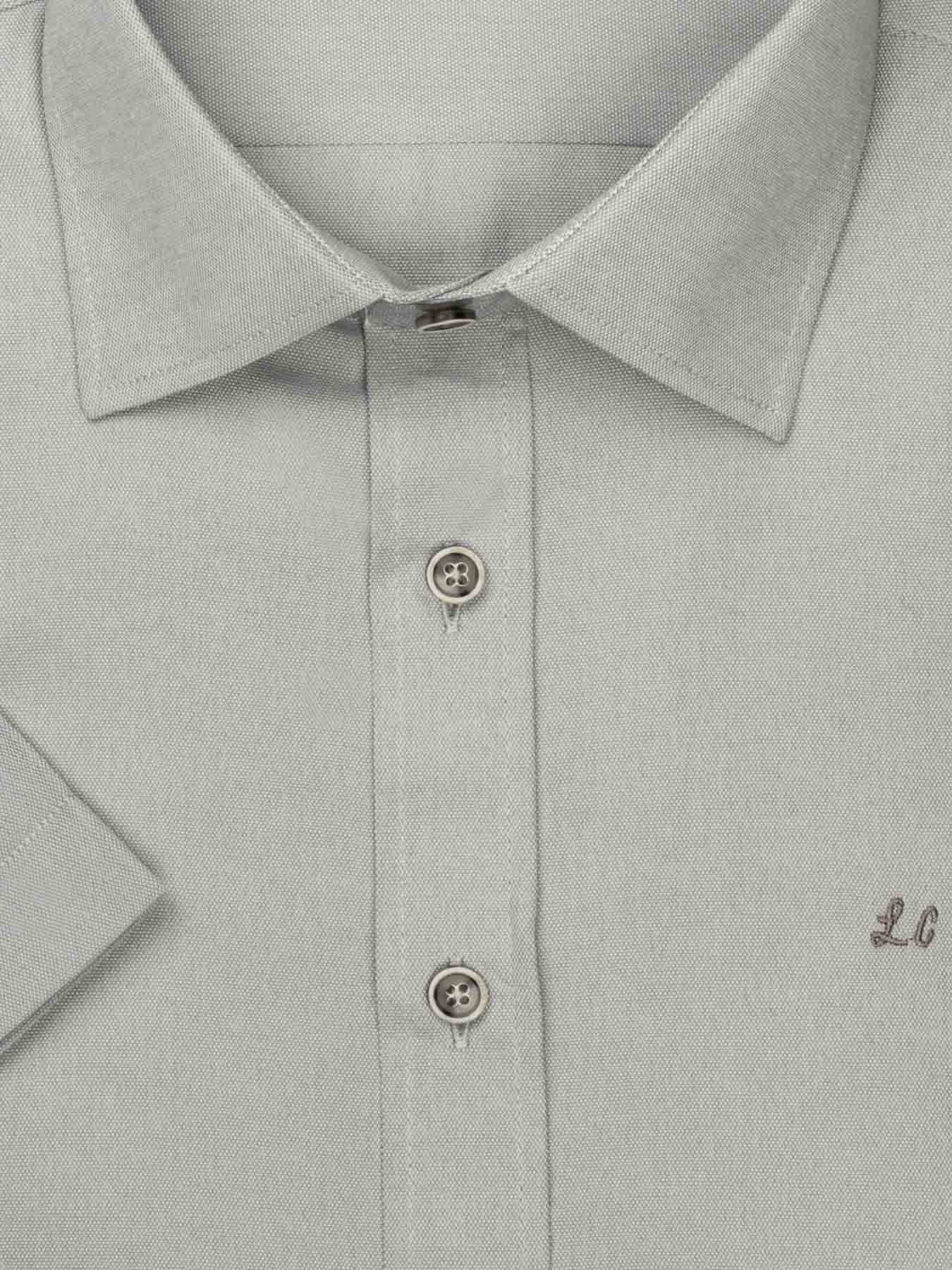 پیراهن آستین کوتاه طوسی ساده ال سی من 4