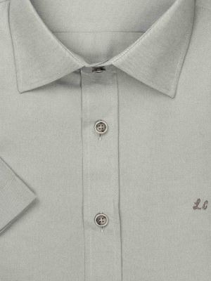 پیراهن آستین کوتاه طوسی ساده ال سی من 4