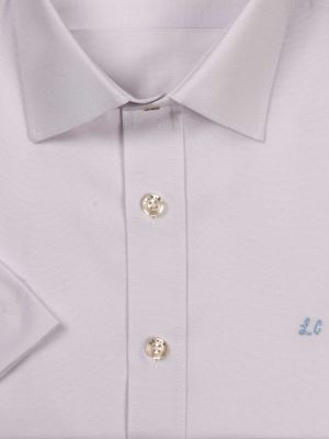 پیراهن آستین کوتاه سفید ساده ال سی من 10
