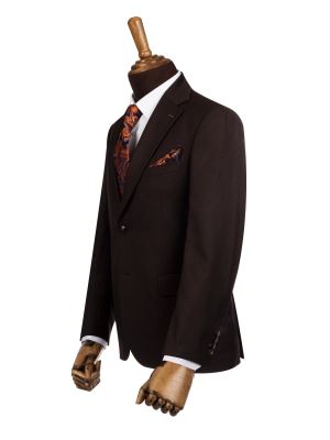 کت و شلوار رسمی قهوه ای ال سی من