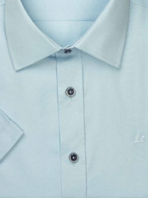 پیراهن آستین کوتاه  آبی روشن ساده ال سی من 51