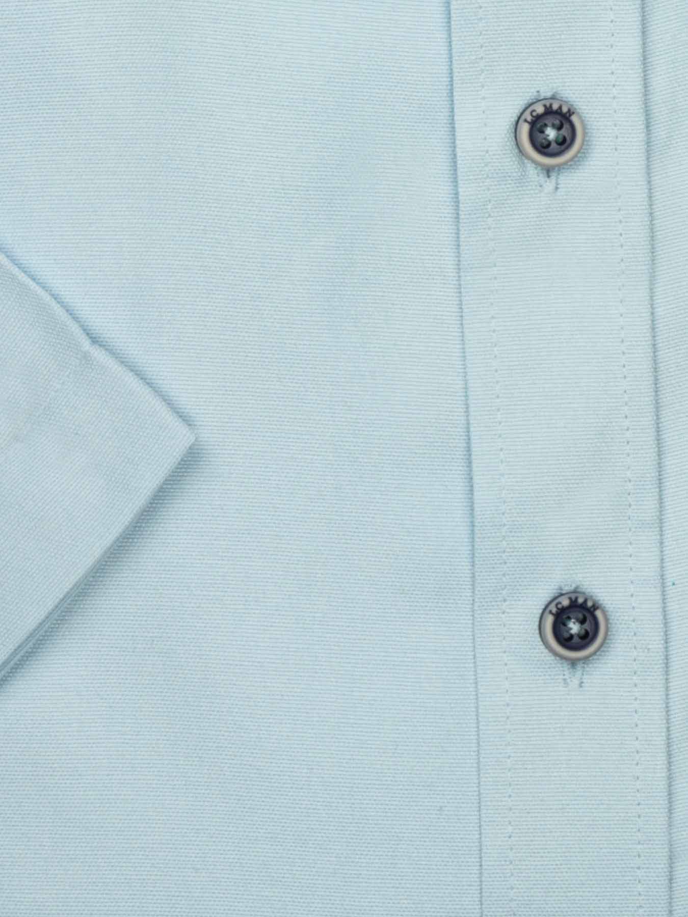 پیراهن آستین کوتاه  آبی روشن ساده ال سی من 51