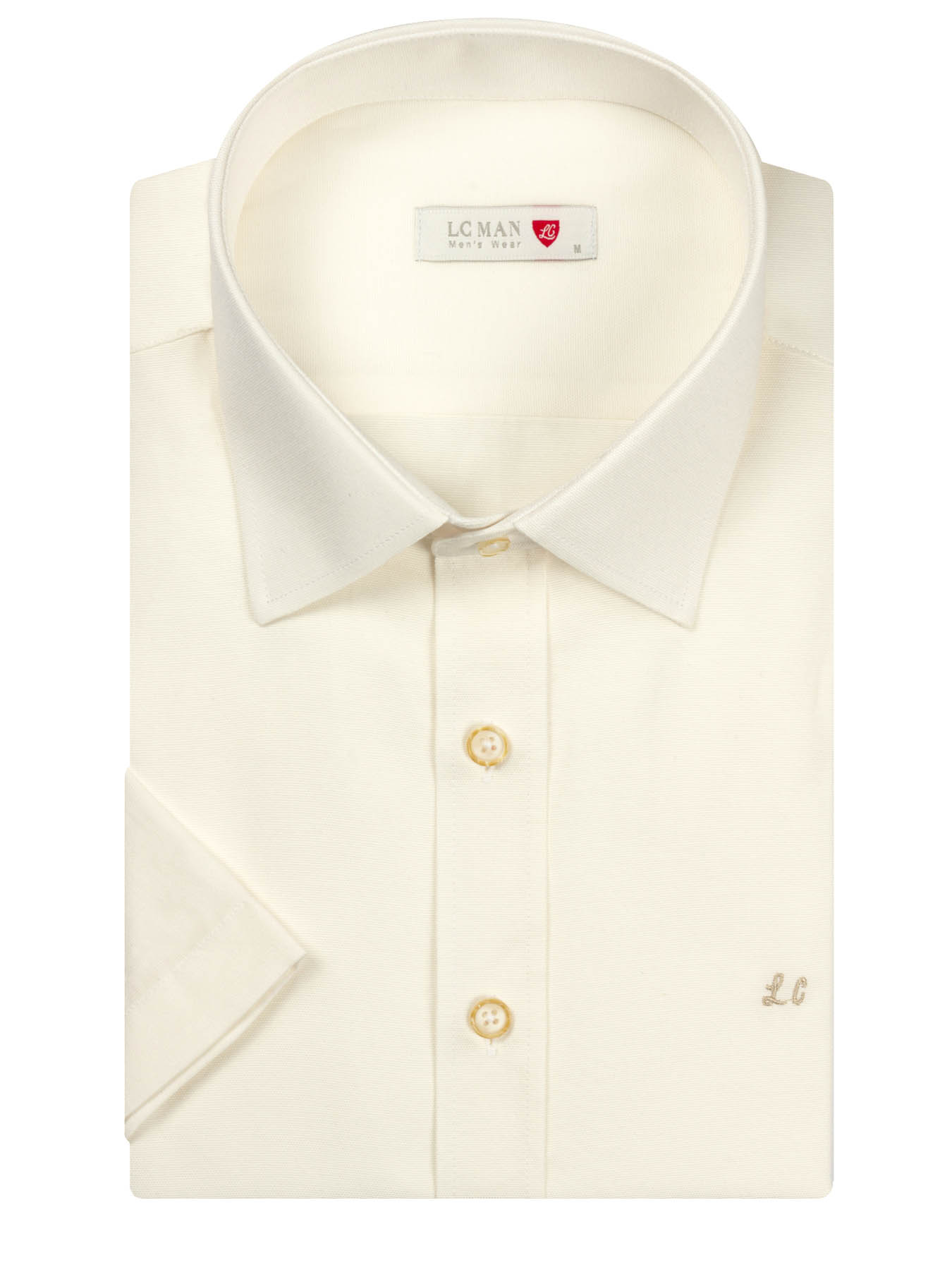 پیراهن آستین کوتاه سفید ساده ال سی من 3