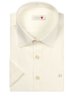 پیراهن آستین کوتاه سفید ساده ال سی من 3