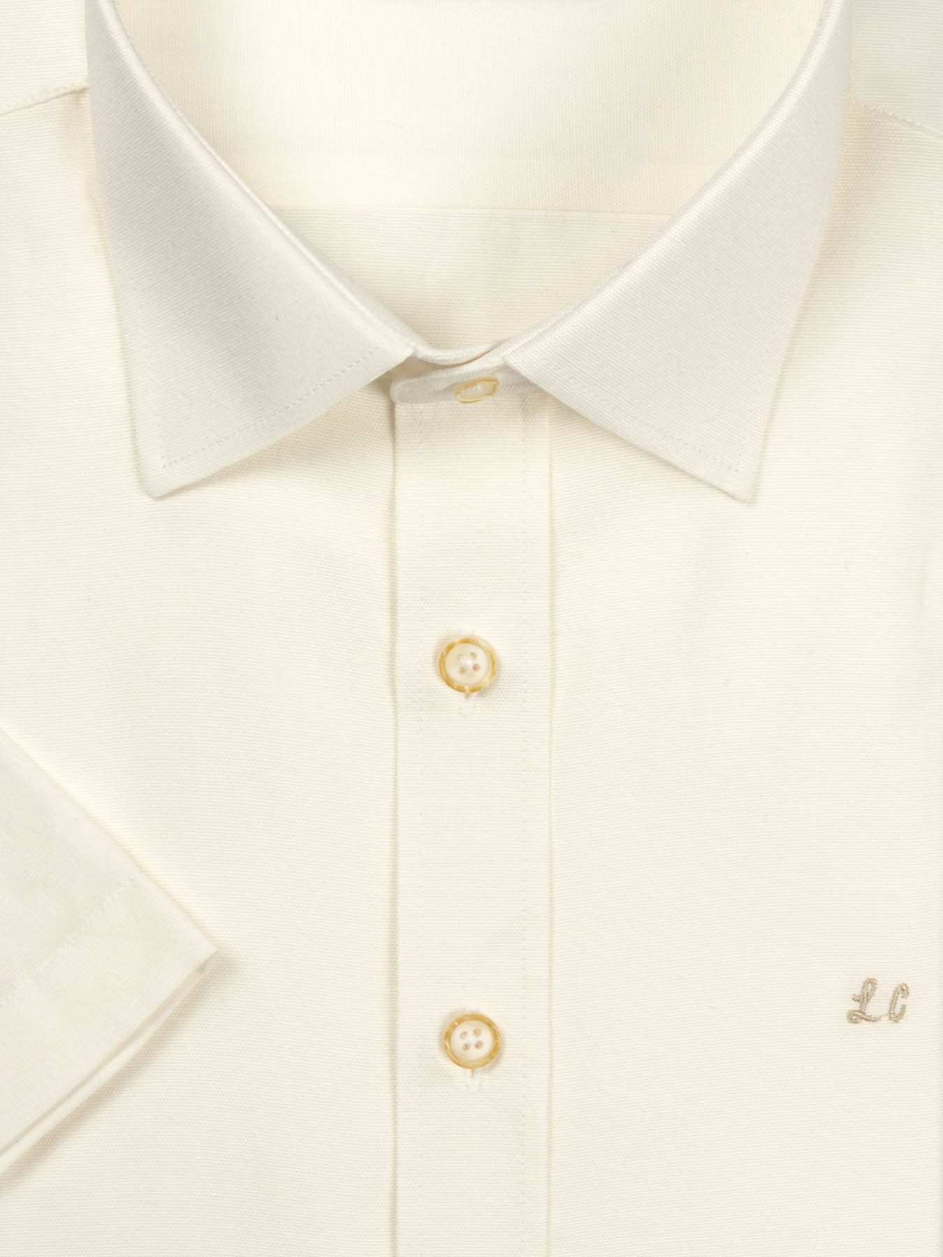 پیراهن آستین کوتاه سفید ساده ال سی من 3