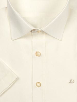 پیراهن آستین کوتاه سفید ساده ال سی من 3