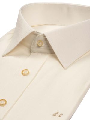 پیراهن آستین کوتاه سفید ساده ال سی من 3