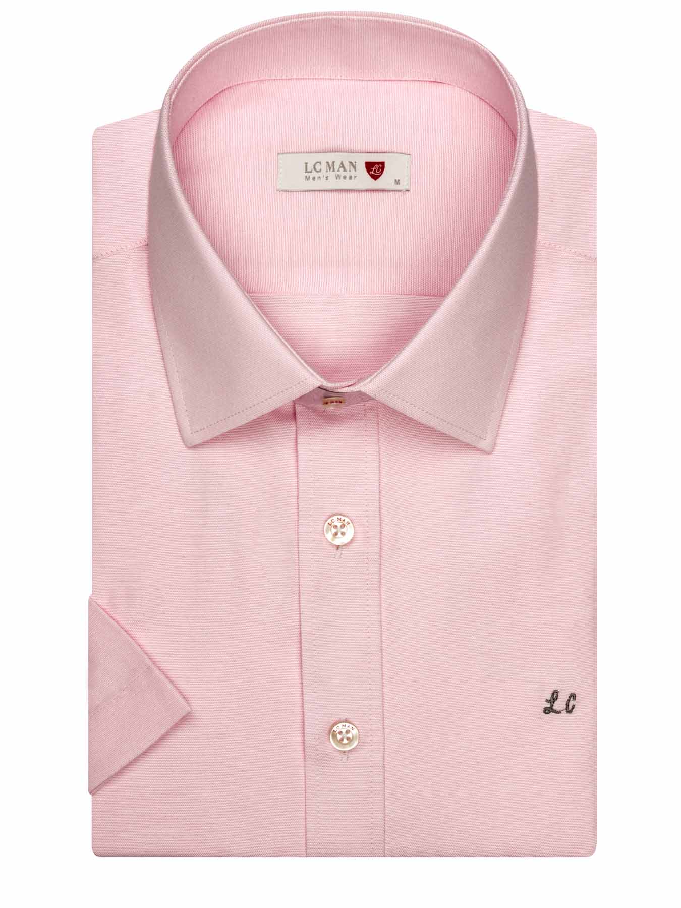 پیراهن آستین کوتاه صورتی ساده ال سی من 86