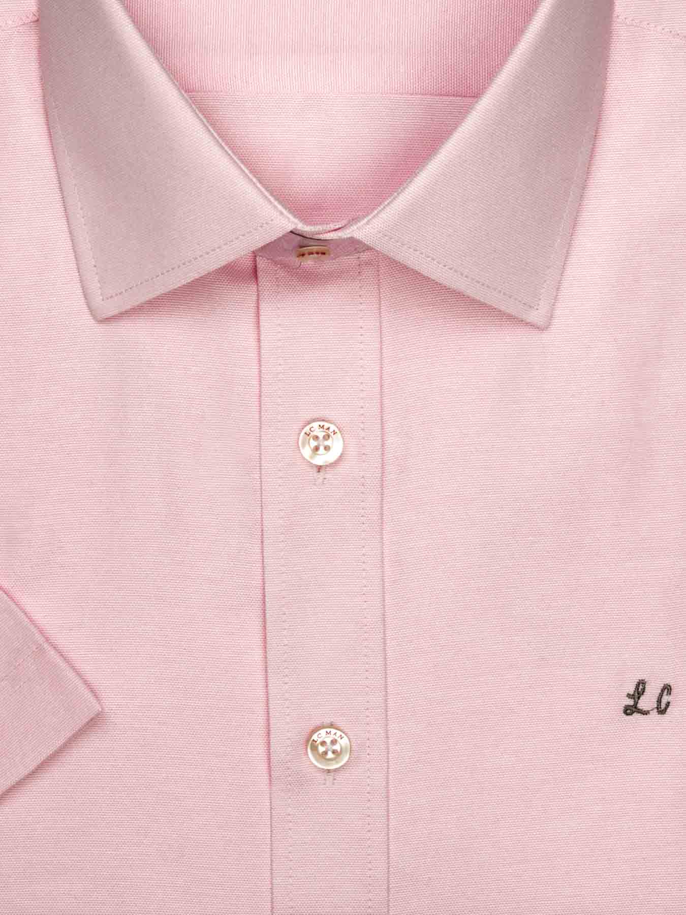 پیراهن آستین کوتاه صورتی ساده ال سی من 86