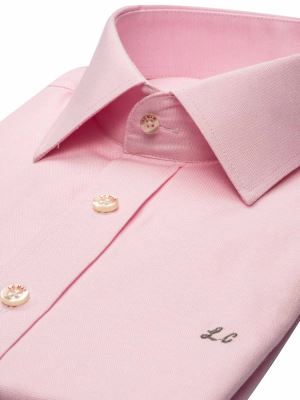 پیراهن آستین کوتاه صورتی ساده ال سی من 86