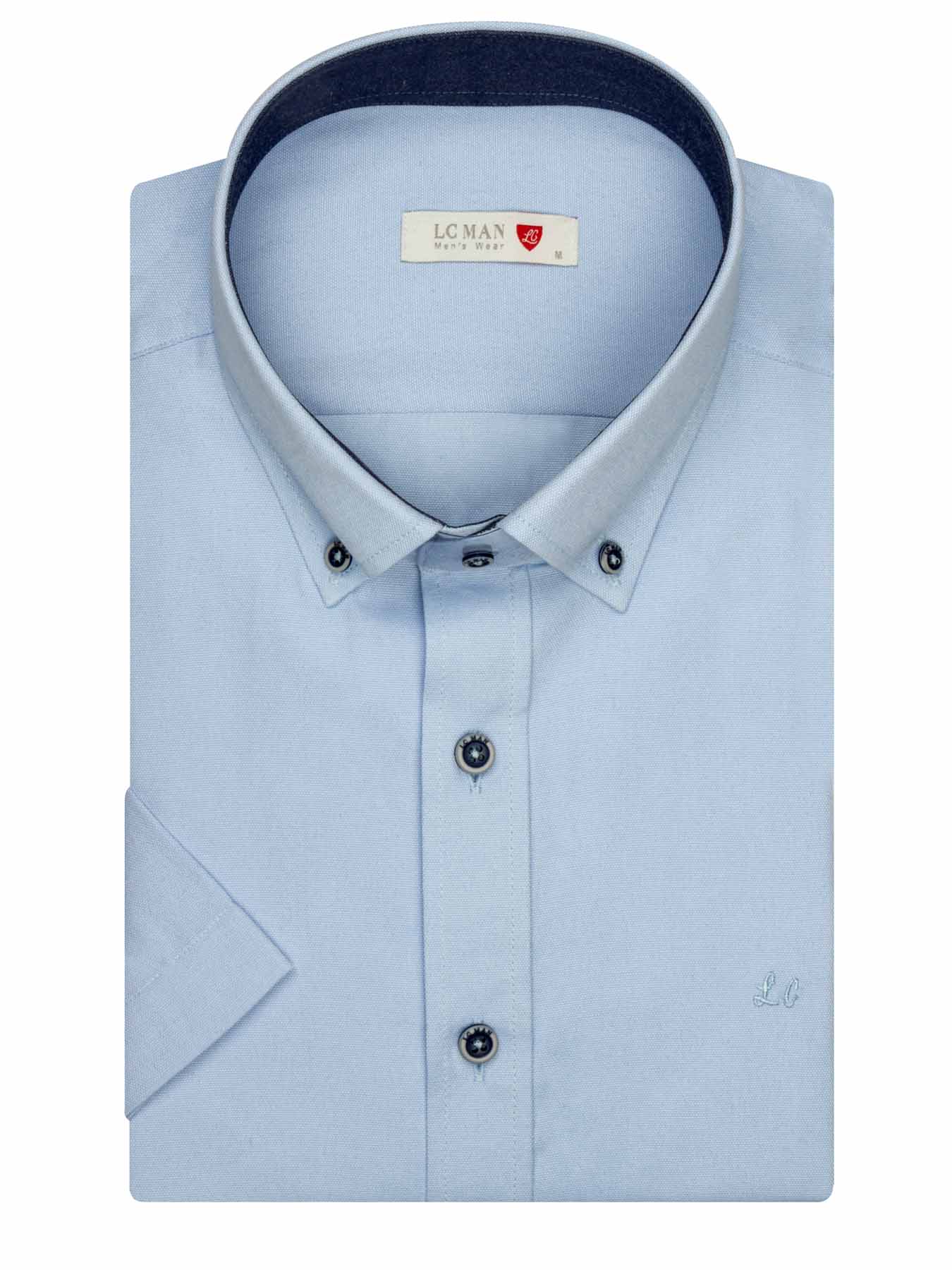 پیراهن جودون آستین کوتاه آبی روشن