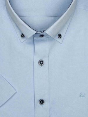 پیراهن جودون آستین کوتاه آبی روشن