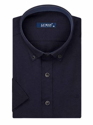 پیراهن جودون آستین کوتاه سرمه ای 65