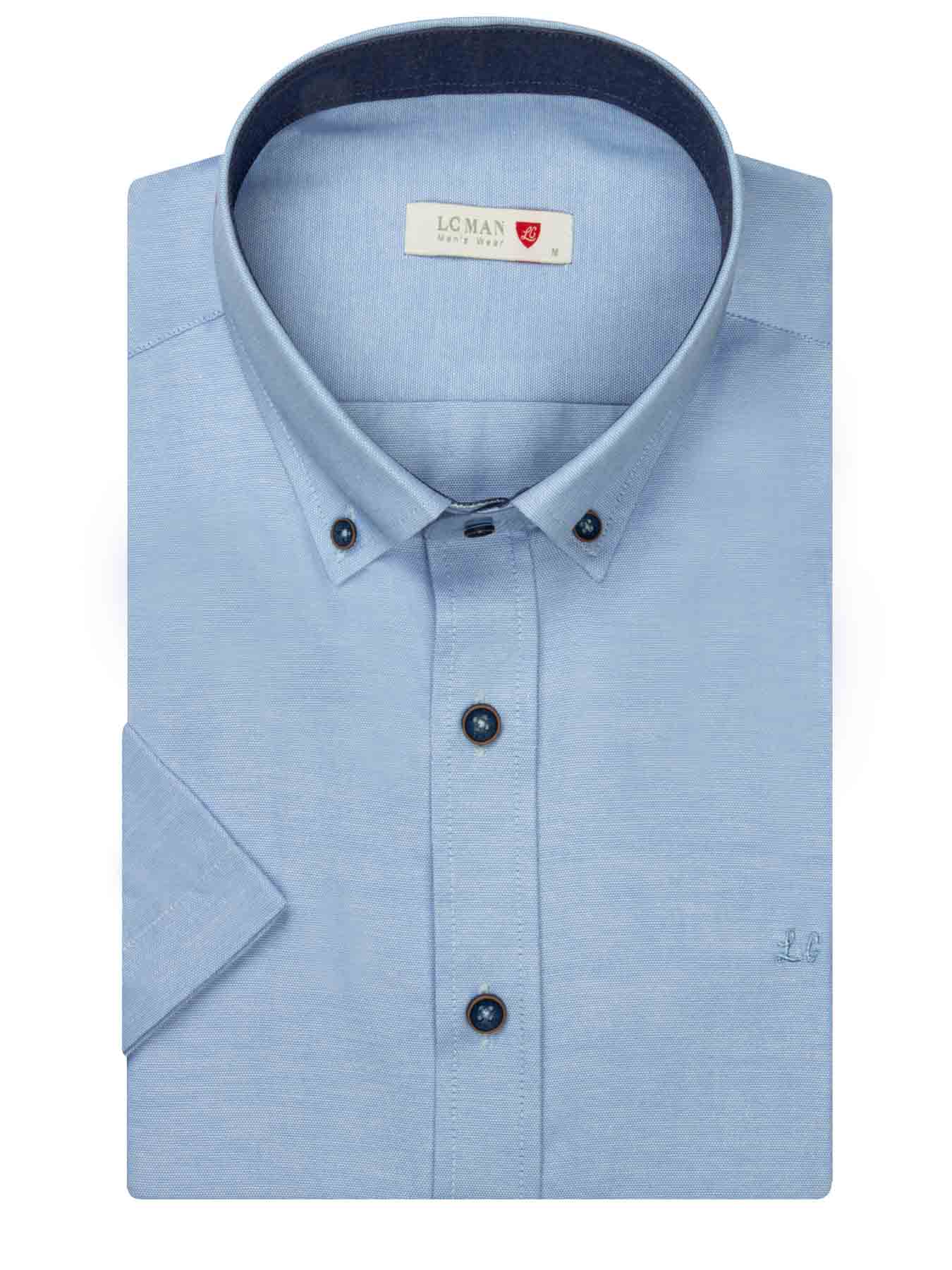 پیراهن جودون آستین کوتاه آبی روشن 48