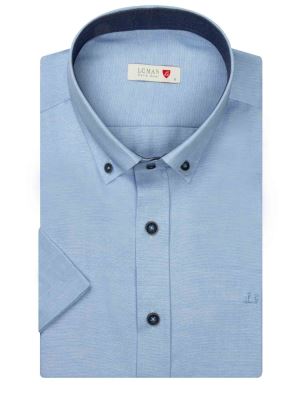 پیراهن جودون آستین کوتاه آبی روشن 48