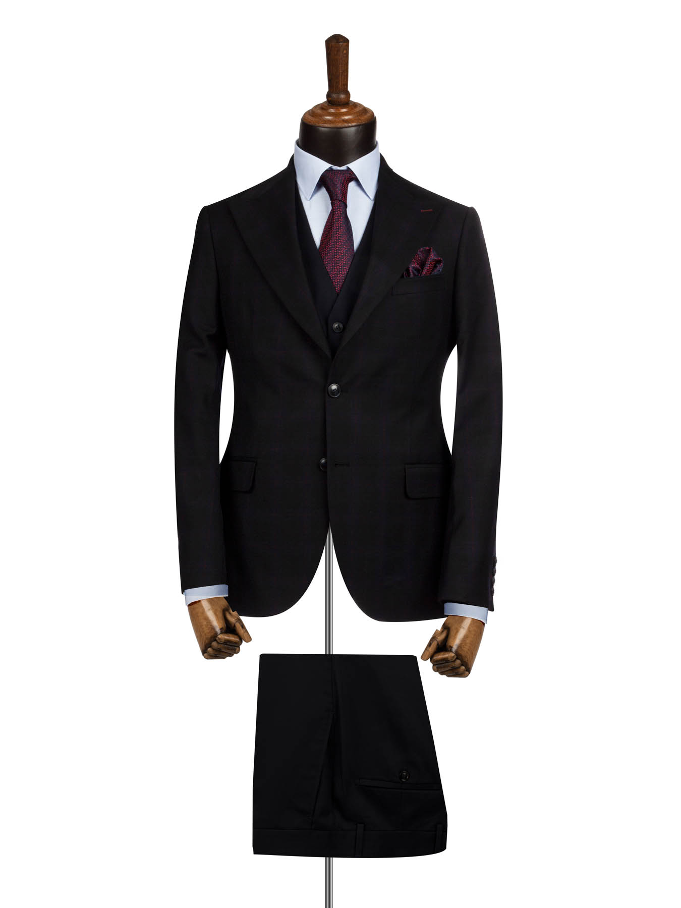 کت و شلوار و ژیله سرمه ای تیره ال سی من 9