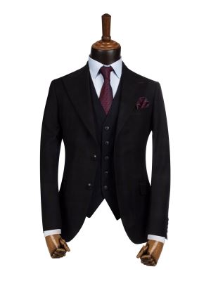 کت و شلوار و ژیله سرمه ای تیره ال سی من 9