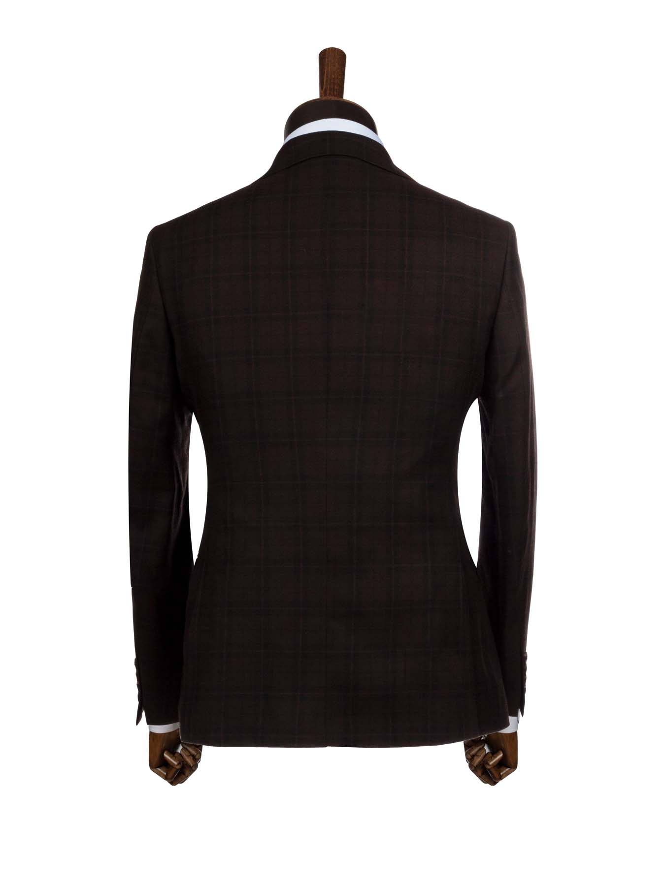 کت و شلوار ژیله قهوه ای چهارخانه ال سی من 1 