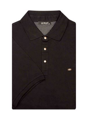 تی شرت یقه دارسه دکمه مشکی سایزبزرگ 