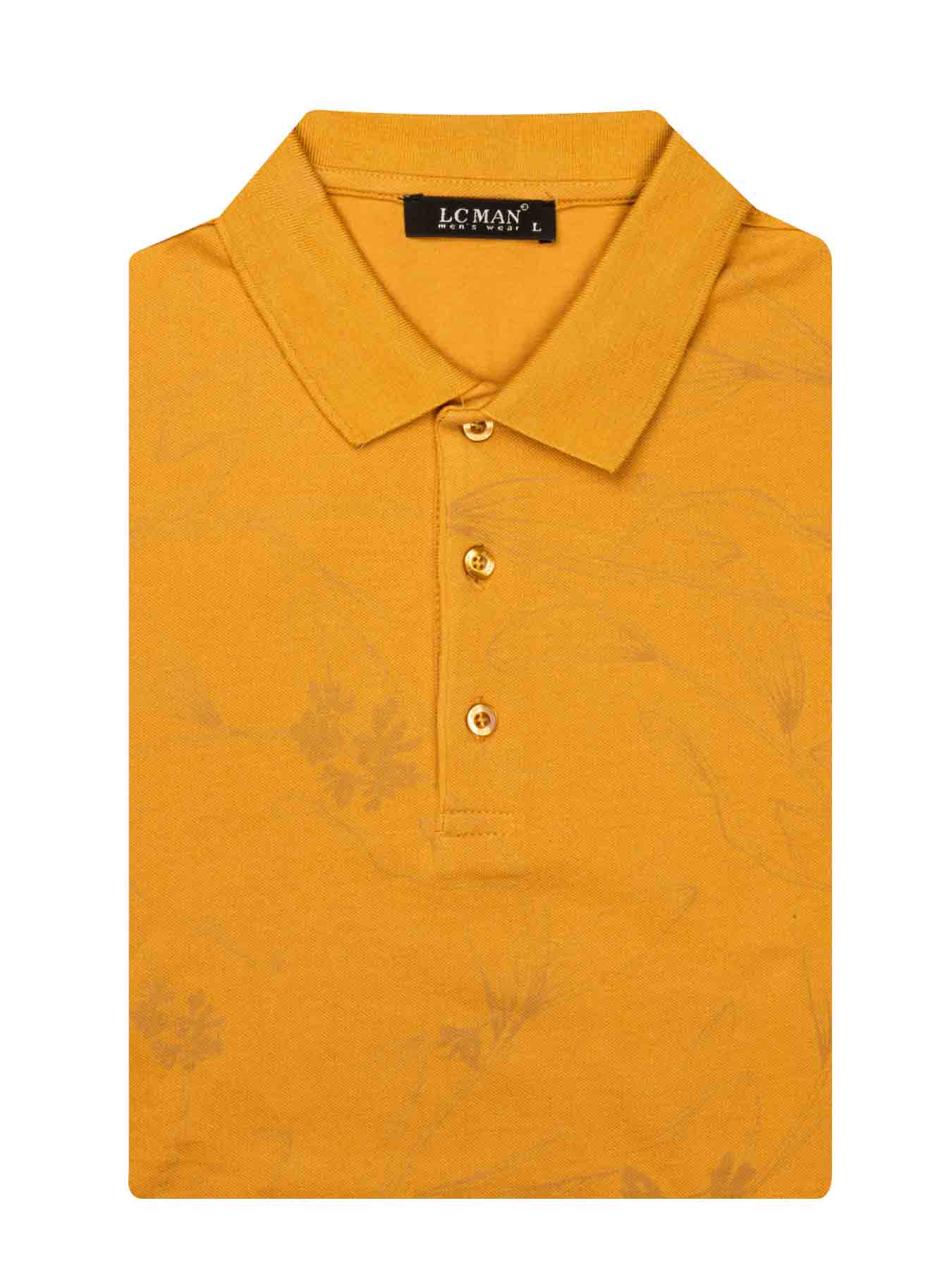 تی شرت یقه دارسه دکمه گل دار PL3315