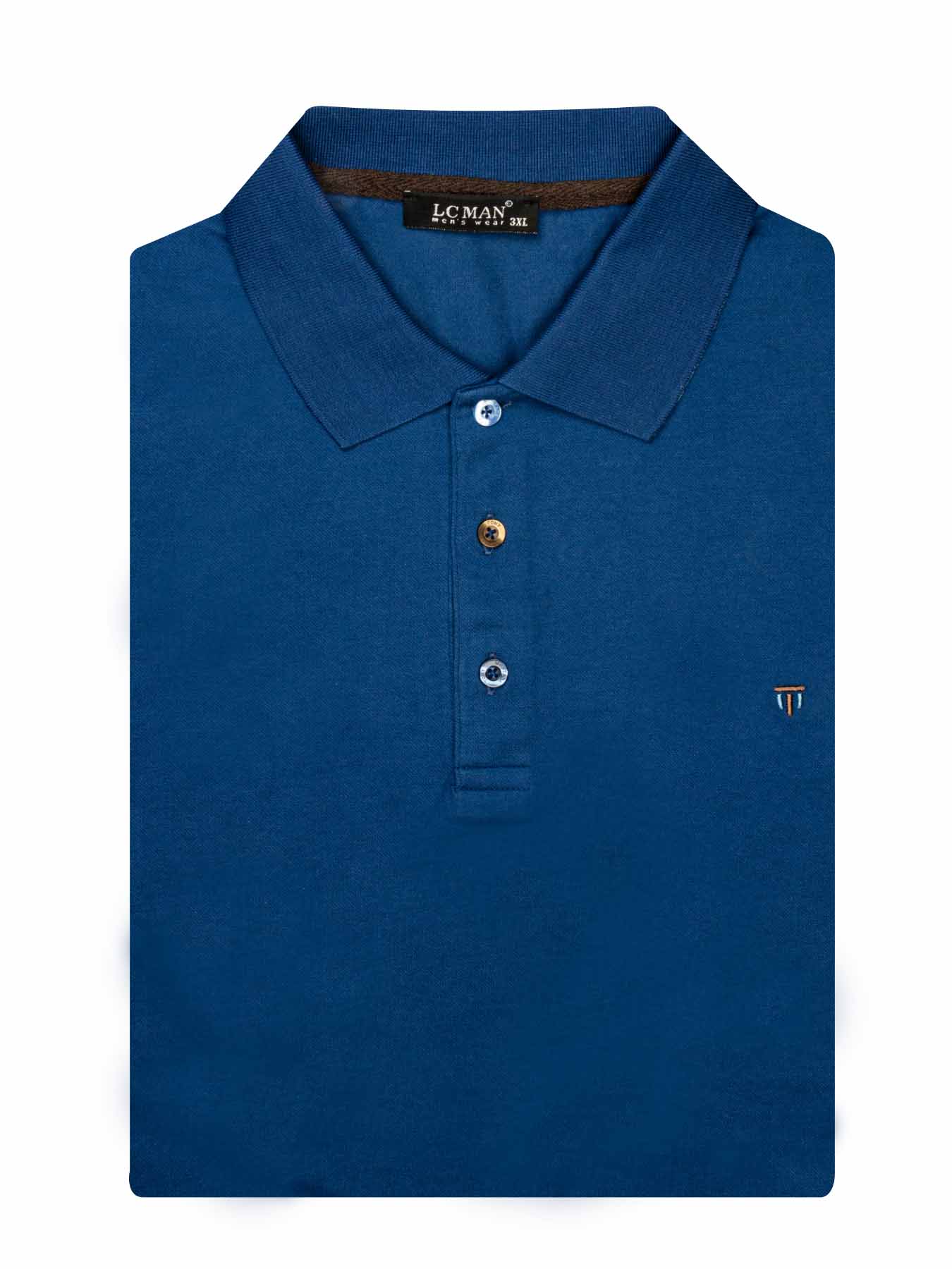 تی شرت یقه دارسه دکمه سایزبزرگ ساده PL3401